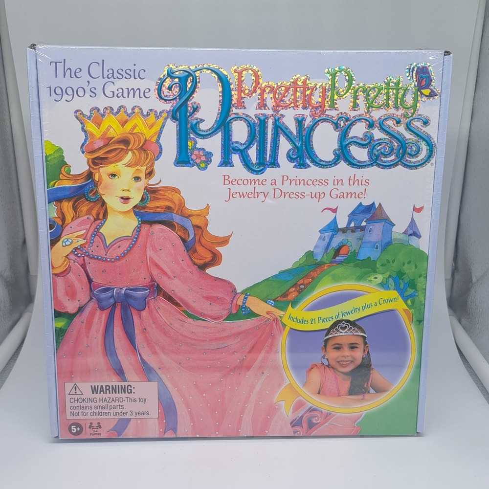 Winning Moves Pretty Pretty Princess Board Game Jewelry Dress-Up Retro Aesthetic